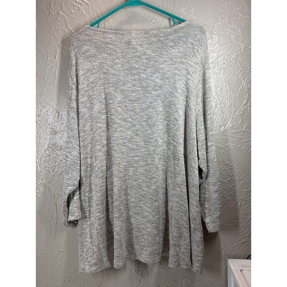 Ruby Rd‎ Womens Hazel Twisted Front Sweater 3/4 Sleeve Embellished Size 2X - Picture 2 of 5